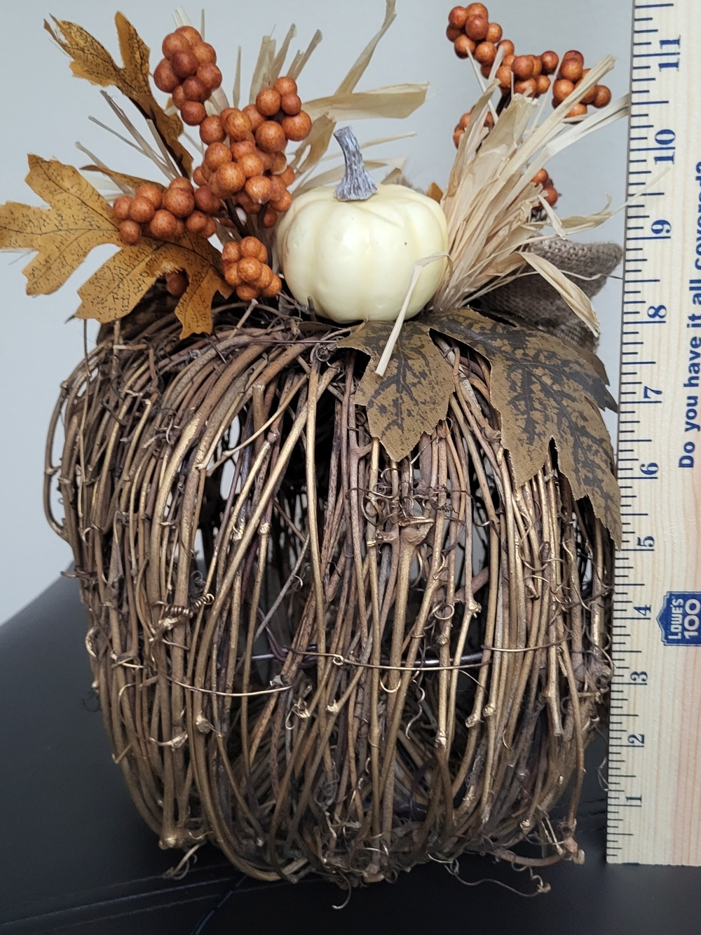 Light-up Rattan Pumpkin Decor - Picture 6 of 8